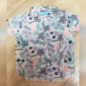 Disney Baby Mickey Mouse Button Up Dress Shirt 6-9months